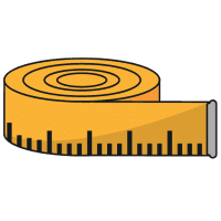 A cartoon graphic of a pencil crossed with a ruler to form an X.