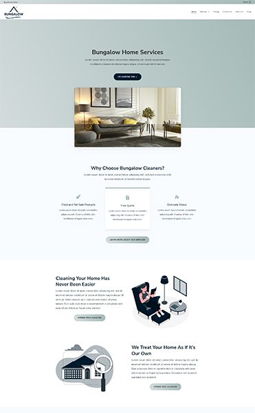 Bungalow template home page