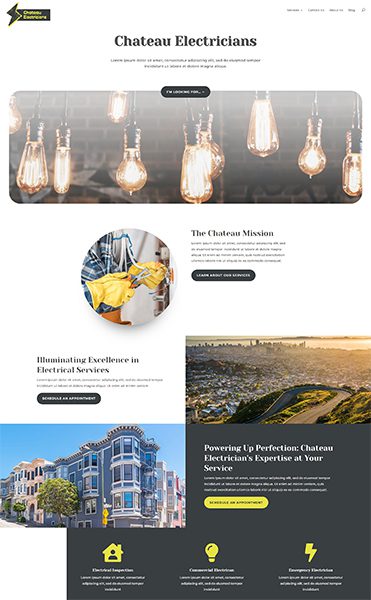 Chateau template home page