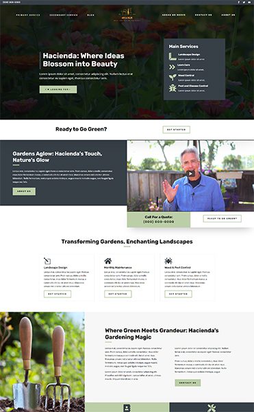 Hacienda template home page